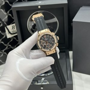 Đồng Hồ Hublot Chế Tác Big Bang Chronograph King Gold Đính Đá Nam 44mm (1)