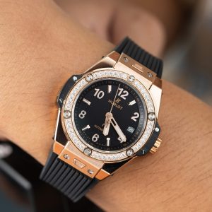 Đồng Hồ Hublot Chế Tác Big Bang King Gold Đính Đá Dây Cao Su 39mm (1)