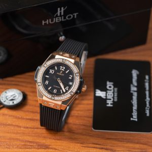Đồng Hồ Hublot Chế Tác Big Bang King Gold Đính Đá Dây Cao Su 39mm (1)