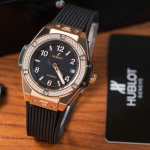 Đồng Hồ Hublot Chế Tác Big Bang King Gold Đính Đá Dây Cao Su 39mm (1)