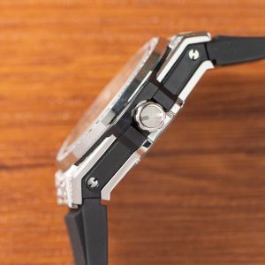 Đồng Hồ Hublot Chế Tác Big Bang Titanium Đính Đá Dây Cao Su 39mm (2)