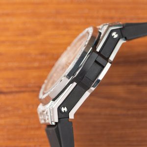 Đồng Hồ Hublot Chế Tác Big Bang Titanium Đính Đá Dây Cao Su 39mm (2)