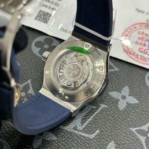 Đồng Hồ Hublot Chế Tác Đính Đá Moissanite Hong Kong Màu Xanh 42mm (3)