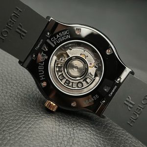 Đồng Hồ Hublot Chế Tác Vỏ Gốm Ceramic Viền Vàng Hồng Xưởng JJZ 42mm (2)