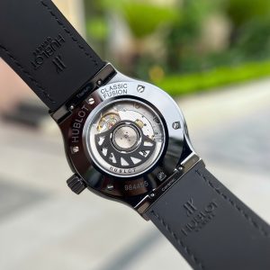 Đồng Hồ Hublot Chế Tác Vỏ Gốm Đen Ceramic Viền Đính Đá Xưởng JJZ 42mm (5)