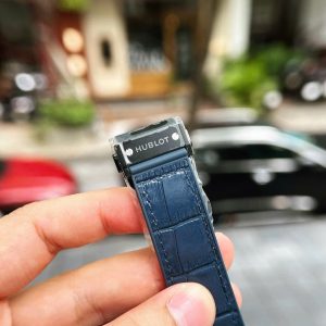 Đồng Hồ Hublot Chế Tác Vỏ Gốm Đen Màu Xanh Than Xưởng JJZ 42mm (1)