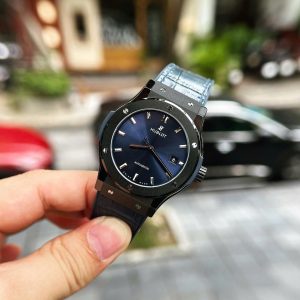 Đồng Hồ Hublot Chế Tác Vỏ Gốm Đen Màu Xanh Than Xưởng JJZ 42mm (1)
