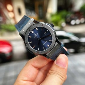 Đồng Hồ Hublot Chế Tác Vỏ Gốm Đen Màu Xanh Than Xưởng JJZ 42mm (1)