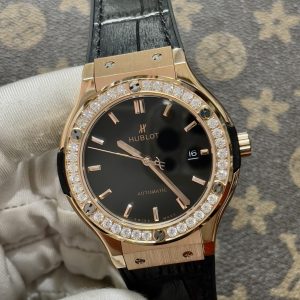 Đồng Hồ Hublot Fake Máy Nhật Miyota 8215 King Gold Đính Đá Xưởng ZF 42mm (1)
