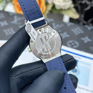 Đồng Hồ Hublot Nữ Chế Tác Đá Moissanite Màu Xanh Máy Pin Thụy Sỹ 33mm (7)