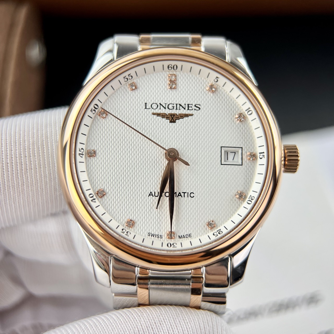 Đồng Hồ Longines Chế Tác Master Demi Rose Máy ETA 2892 Cao Cấp 38 (8) Đồng Hồ Longines Chế Tác Master Demi Rose Máy ETA 2892 Cao Cấp 38 (7)