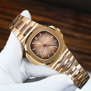 Đồng Hồ Patek Philippe Nautilus 5711 Bọc Vàng 18K Mặt Số Chocolate Xưởng 3K 40mm (11)