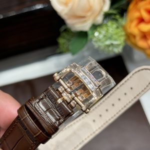 Đồng Hồ Patek Philippe Nautilus 5724R Nam Đính Đá Dây Da Xưởng GR 40mm (7)