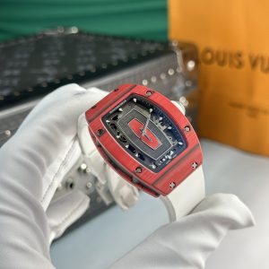 Đồng Hồ Richard Mille Chế Tác RM07 Nữ Dây Cao Su Màu Trắng 32x46mm (7)