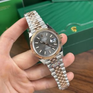 Đồng Hồ Rolex Chế Tác DateJust 126331 Mặt Nếp Gấp Màu Xám Xưởng Clean 41mm (2)