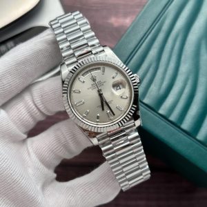 Đồng Hồ Rolex Chế Tác Day-Date 228236 Mặt Số Xám Bạc Xưởng GM Bản Nặng 40mm (5)