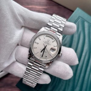 Đồng Hồ Rolex Chế Tác Day-Date 228236 Mặt Số Xám Bạc Xưởng GM Bản Nặng 40mm (5)