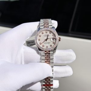 Đồng Hồ Rolex Chế Tác Mặt Đính Đá Moissanite Bọc Vàng 18K Day-Date Xưởng GM 40mm (1)