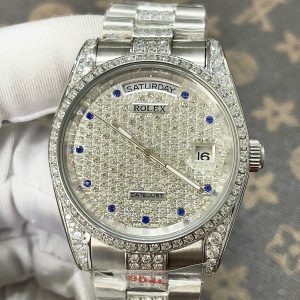 Đồng Hồ Rolex Fake Cao Cấp Máy Cơ Nhật Đính Đá Nam 40mm (1)