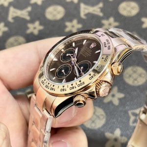 Đồng Hồ Rolex Fake Máy Nhật Cosmograph Daytona Chocolate Dial 40mm (3)