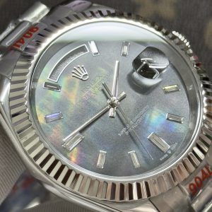 Đồng Hồ Rolex Fake Máy Nhật Giá Rẻ Mặt Xà Cừ Tím Day-Date 36-40mm (1)