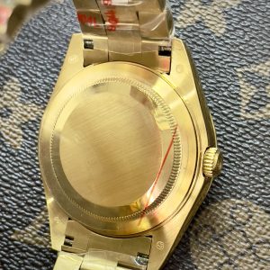 Đồng Hồ Rolex Fake Máy Nhật Màu Vàng Mặt Trắng Day-Date 36-40mm (1)