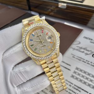 Đồng Hồ Rolex Fake Máy Nhật Nam Đính Full Đá Day-Date 40mm (1)