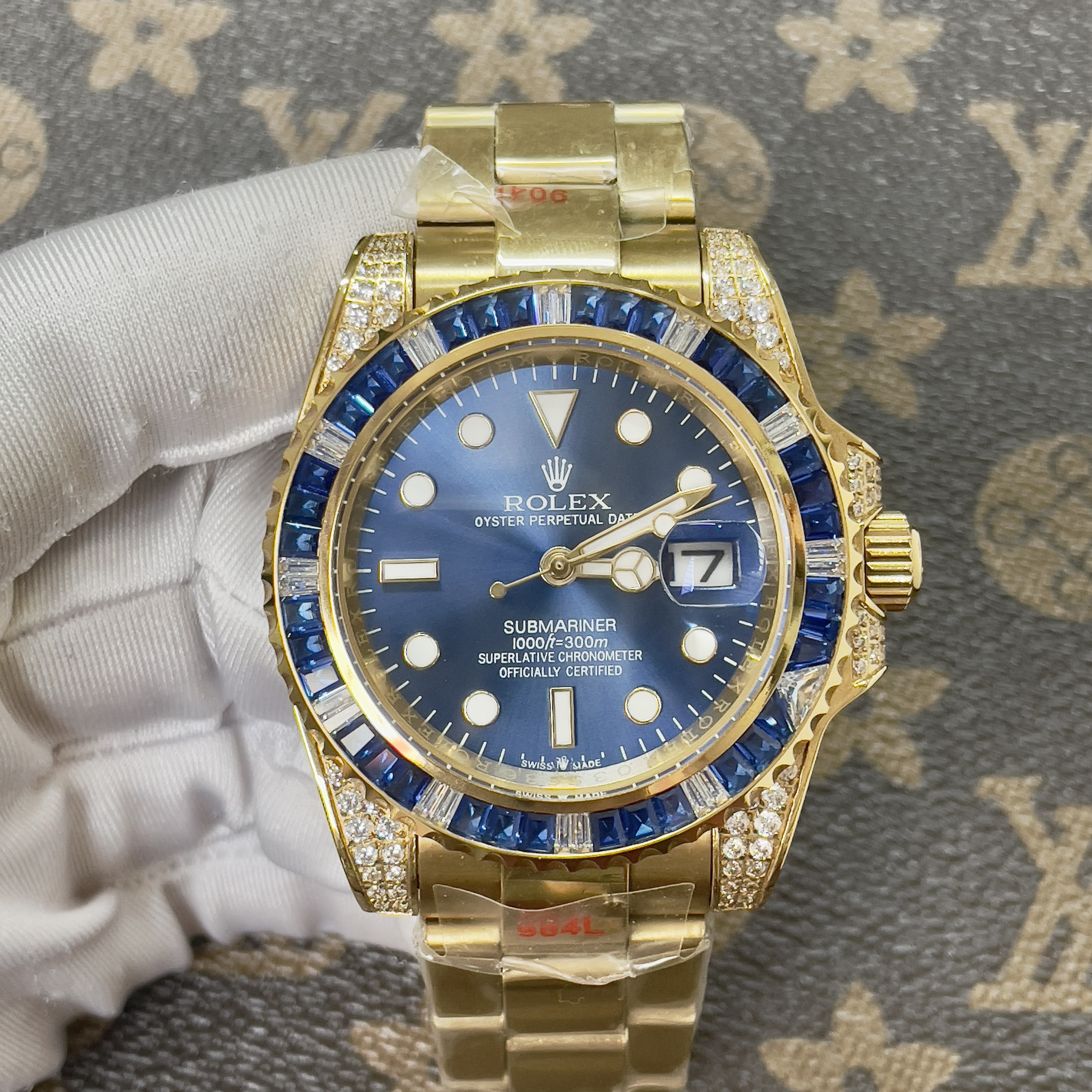 Đồng Hồ Rolex Fake Máy Nhật Submariner Đính Đá Xanh Dương 40mm (1) Đồng Hồ Rolex Fake Máy Nhật Submariner Đính Đá Xanh Dương 40mm (1)