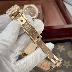 Đồng Hồ Rolex Fake Máy Nhật Vàng Hồng Mặt Chocolate DateJust 31-36-40mm (1)