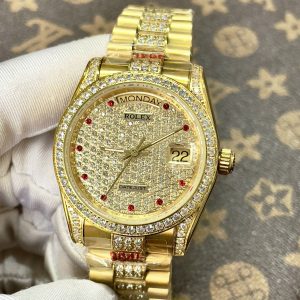 Đồng Hồ Rolex Máy Cơ Nhật Đính Đá Máy Cơ Nam Day-Date 40mm (8)