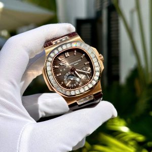 Patek Philippe Nautilus 5724R Customize Moissanite & 18K Gold Wrapped