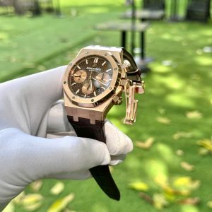 Đồng Hồ Audemars Piguet Fake Cao Cấp Chronograph Màu Nâu Xưởng IP 41mm (1)