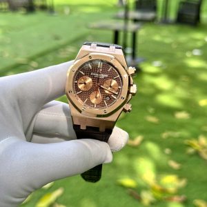 Đồng Hồ Audemars Piguet Fake Cao Cấp Chronograph Màu Nâu Xưởng IP 41mm (1)