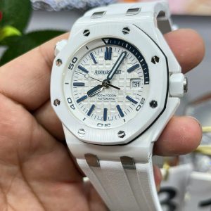 Đồng Hồ Audemars Piguet Rep 11 Royal Oak Offshore Gốm Trắng Xưởng IP 42mm (8)