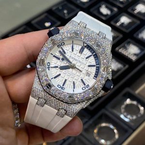 Đồng Hồ Audemars Piguet Royal Oak Offshore Đính Moissanite 15720ST 42mm (1)