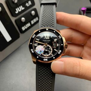 Đồng Hồ Cartier Calibre De Cartier Diver Replica Cao Cấp Xưởng JF 42mm (6)