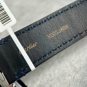 Đồng Hồ Cartier Santos Chế Tác Đá Moissanite Hong Kong Màu Xanh Blue (10)