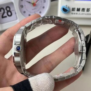 Đồng Hồ Cartier Santos De Cartier Mặt Trắng Rep 11 Xưởng BV Nam (2)
