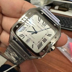 Đồng Hồ Cartier Santos De Cartier Mặt Trắng Rep 11 Xưởng BV Nam (2)