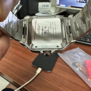 Đồng Hồ Cartier Santos De Cartier Mặt Trắng Rep 11 Xưởng BV Nam (2)