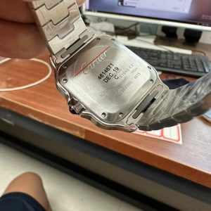 Đồng Hồ Cartier Santos Replica 11 Nữ Mặt Trắng Xưởng BV 35mm