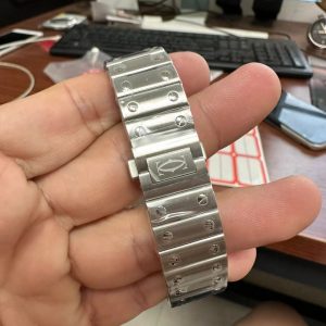 Đồng Hồ Cartier Santos Replica 11 Nữ Mặt Trắng Xưởng BV 35mm