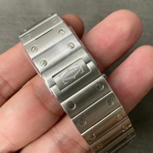 Đồng Hồ Cartier Santos WSSA0047 Replica Mặt Trắng Xưởng GF (6)