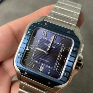 Đồng Hồ Cartier Santos WSSA0048 Replica Mặt Xanh Xưởng GF (7)