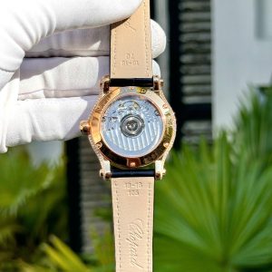 Đồng Hồ Chopard Đính Full Đá Moissanite Phủ Vàng Hồng 18K 32mm (1)