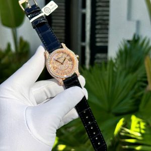 Đồng Hồ Chopard Đính Full Đá Moissanite Phủ Vàng Hồng 18K 32mm (1)