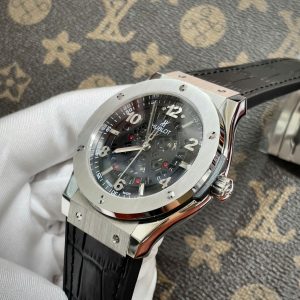 Đồng Hồ Hublot Automatic Nam Máy Nhật Dây Cao Su Đen 42mm (2)