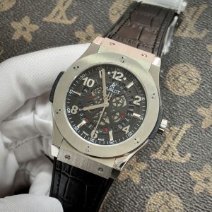 Đồng Hồ Hublot Automatic Nam Máy Nhật Dây Cao Su Đen 42mm (2)