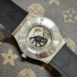 Đồng Hồ Hublot Automatic Nam Máy Nhật Dây Cao Su Đen 42mm (2)