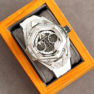 Đồng Hồ Hublot Big Bang Sang Bleu 2 Màu Trắng Fake 11 45mm (4)